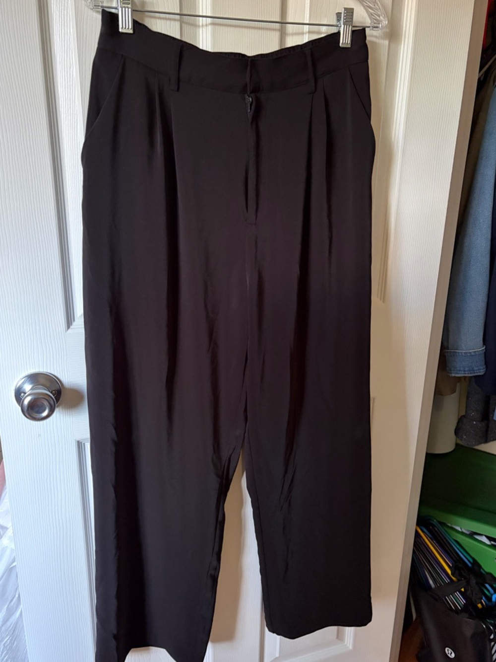 Black Wide-Leg Women's Pants - Classic High-Rise Trousers